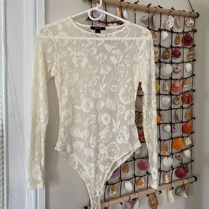 Sheer, Floral bodysuit
